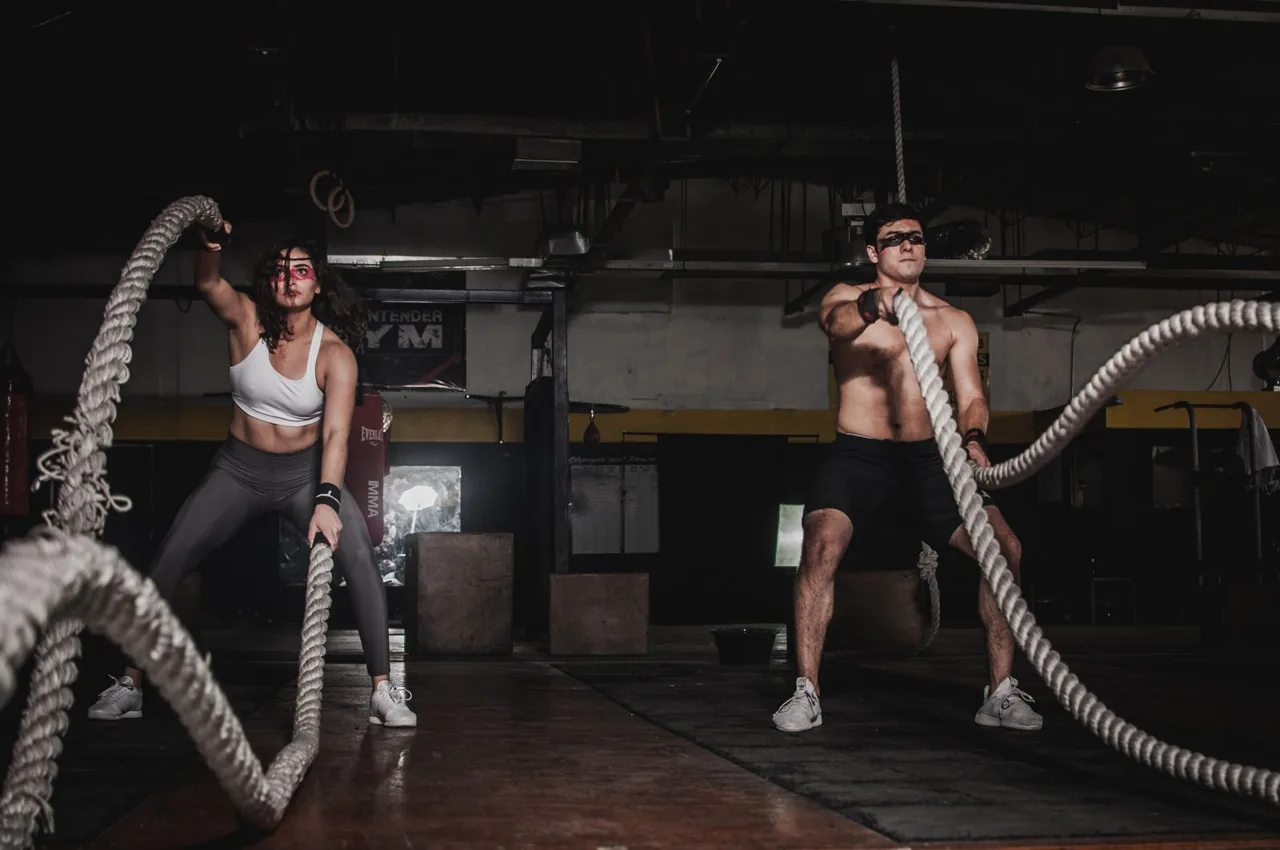 Atleta durante allenamento strength